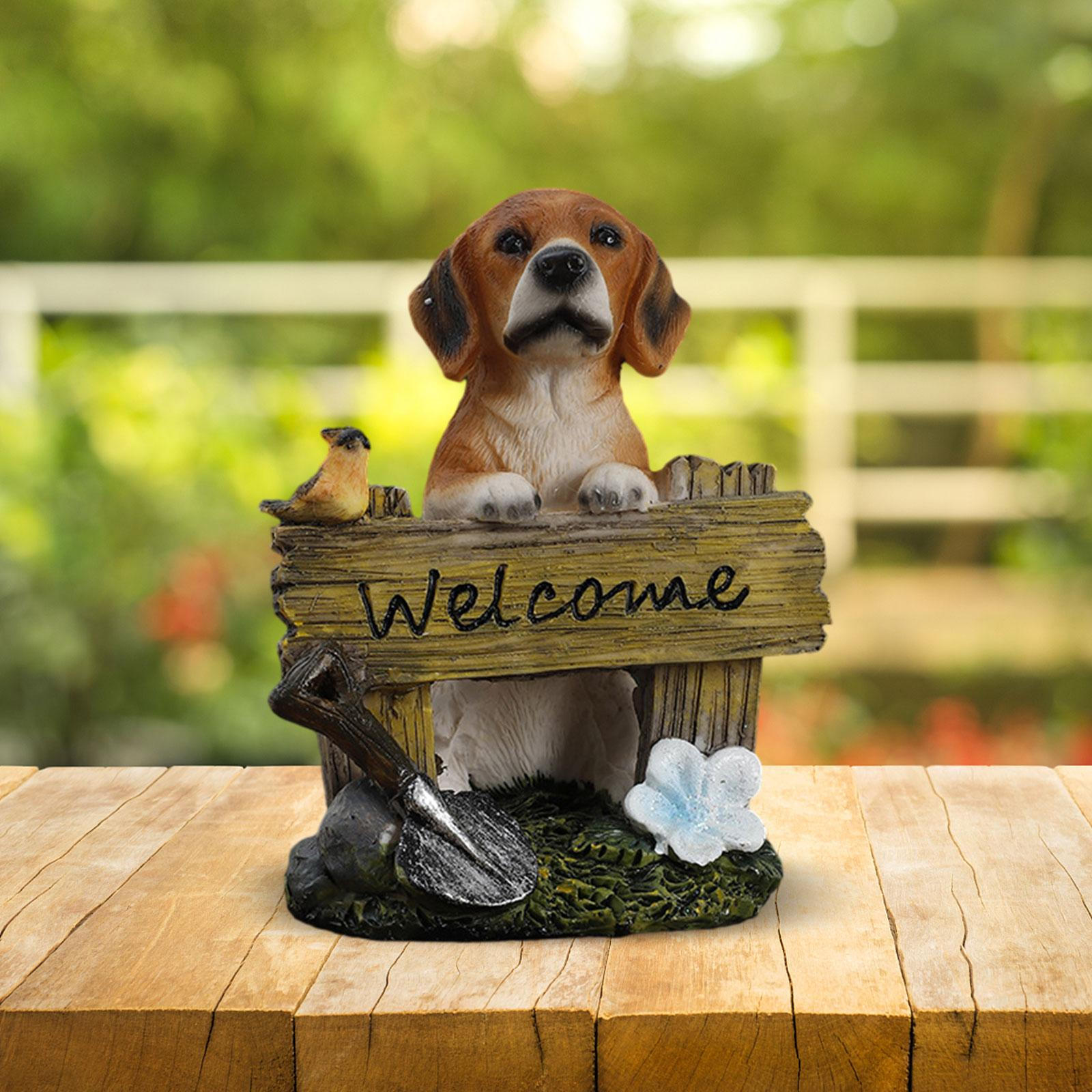

Adorable Dog Sculpture for Garden Decor - Charming Pet Figurine Balcony or Office жовтий