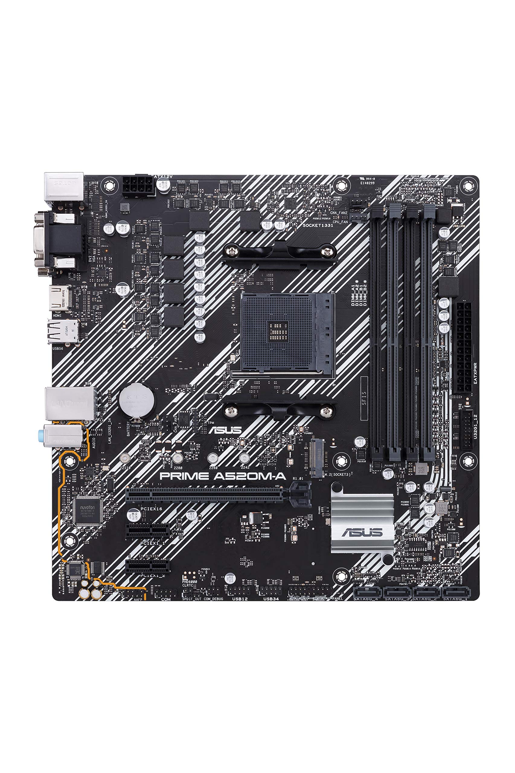 

ASUS Prime AMD 128GB A520M-A, AM4, MATX, DDR4, 4DIMM, DVI-D, D-SUB, HDMI, PCIE.