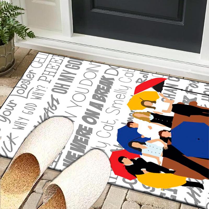 Friends Show Quotes Office Rug Chair Mat, Game Carpet, Suitable for Front Door, Bedroom, Living Room, Desk, Holiday Gift