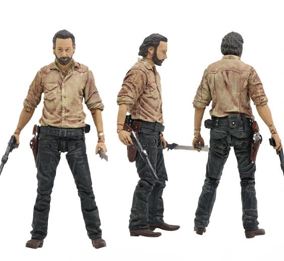 Movie The Walking Dead Characters Rick Crimes Michonne Bungee Ford PVC Action Figure Collectible Model Toys 15cm