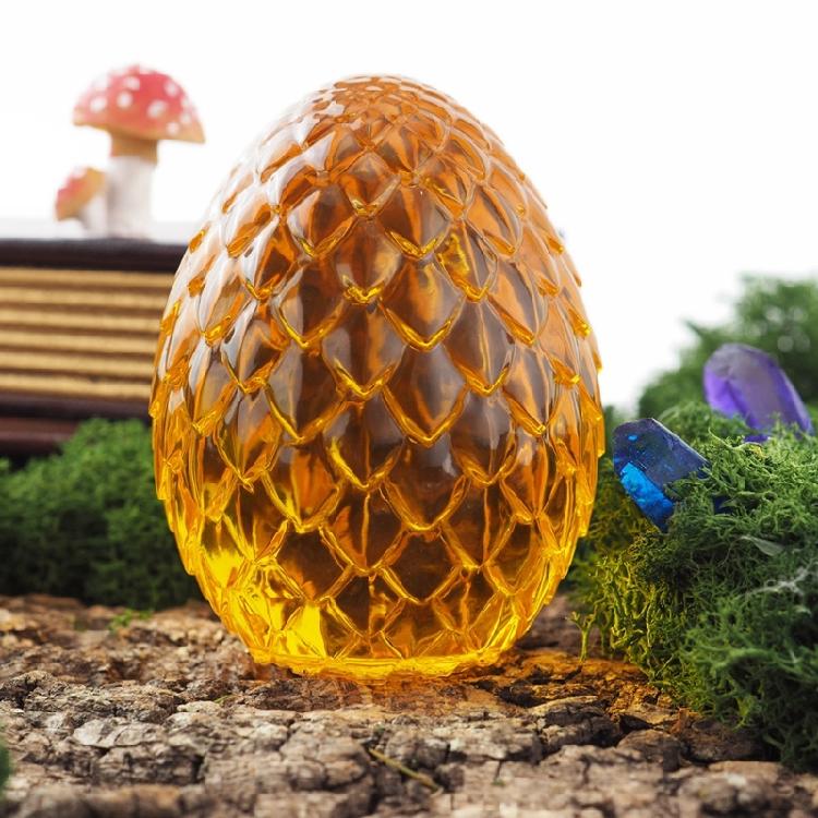 Dragon Egg Resin Silicone Mold with USB Powered Wooden Lighting Base Stand