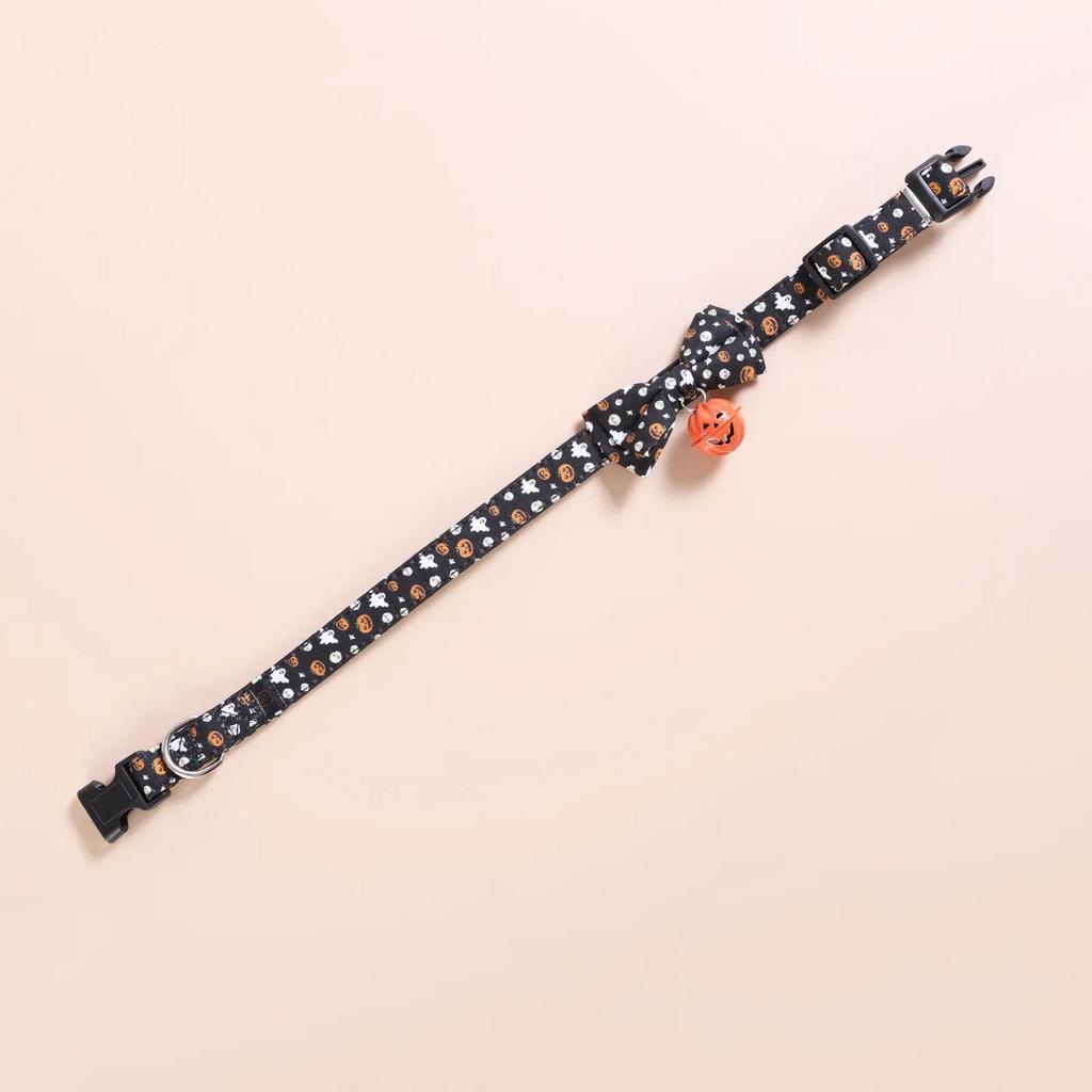 Cool Halloween Cat Collar With Bowknot Bell Puppy Kitten Necklace Adjustable Safety Buckle Chihuahua Bow Tie Pets Supplies