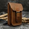 European and American Men's Genuine Leather Waist Bag, Crazy Horse Leather Men's Wear Belt Hanging Bag, Genuine Leather Phone Bag 2087