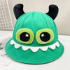 New Cartoon Cute Funny Horns Little Monster Bucket Hat Spring and Summer Outdoor Outing Student Versatile Basin Hat