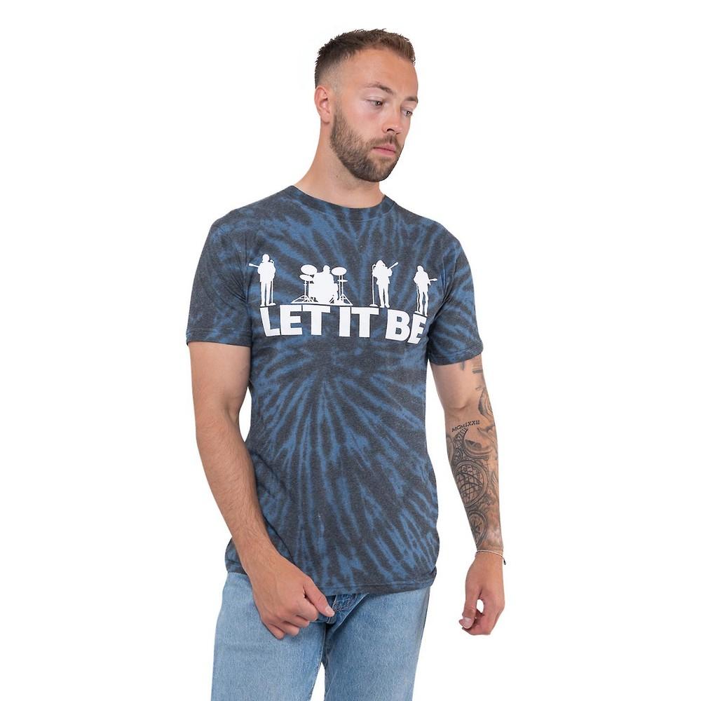 The Beatles Unisex Adult Let It Be Silhouette Tie Dye T-Shirt