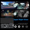 3Lens FHD 1080P Dashcam Auto DVR Touch Kamera Nachtsicht Loop-Aufnahme Vorne Innen Hinten 3waysVehicle Zubehör