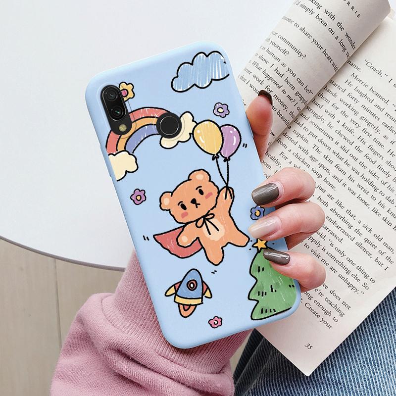 Heart Flower Case For Redmi Note 7 7S Pro Phone Cute Silicone Shockproof Soft Coque For Redmi Note 8 9 Shell Cartoon Girls Cover