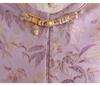 Elegant Jacquard Frog Button Mulberry Silk Vest - Women's 2025 Autumn Slimming Cardigan