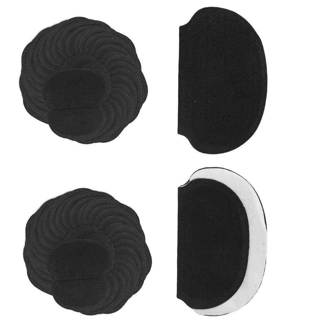 60pcs Underarm Armpit Sweat Pads NonWoven Fabric Dress Clothing Underarm Sweat Pads Black