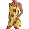 Women's Fashion Floral Print Jumpsuit Casual Jumpsuit Shorts