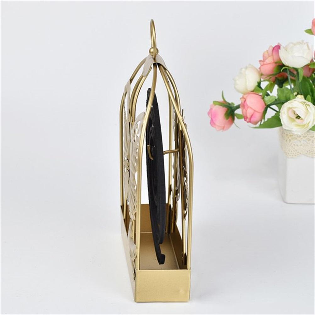 Golden Iron Mosquito Coil Holder Home Incense Burner Stand