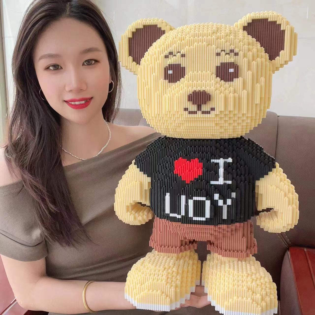 Большие строительные блоки для плюшевого мишки и пазлы для взрослых — фото 3