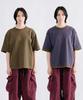 SMITHARMOR [Unisex] Murden Reversible Two-Face Semi-Crop T-Shirt_Khaki Purple