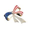 Bow Tie Brooch with Rhinestone Accents Classic Ribbon Shape Elegant Metal Alloy Design Suitable for Various Occasions and Outfits