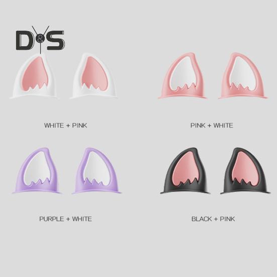 1 Pair Motorcycle Helmet Cat Ear Decoration Adhesive Scooter Cycling Bicycle Motorbike Skateboarding Helmet Decorative Ear Helmet Accessories
