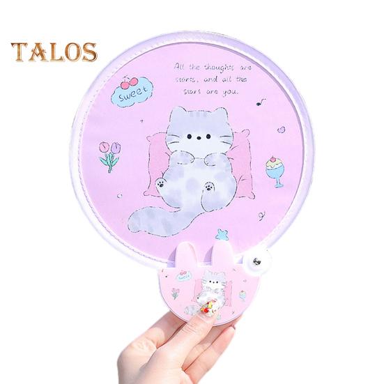 

Складной круглый веер с рисунком из мультфильма и отражателем для фотографий, портативный, легкий, карманного размера, для путешествий на природе, кемпинга, пикника, лета, ручной вентилятор H