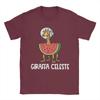Italian Brainrot Characters Giraffa Celeste T-Shirts Men Cotton Tee Shirt Crew Neck Short Sleeve T Shirt Printed Clothes
