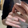 Exquisite Luxury Full Diamond Six Pointed Star Ring Adjustable Opening New In Charms Beads Shine Ring Banquet Jewelry Gifts