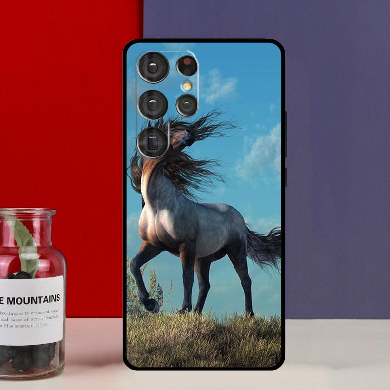 Galloping Horse Funda Case For Samsung Galaxy S25 Ultra S9 S10 S20 FE S21 S22 S23 Plus S24 Ultra Phone Cover