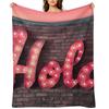 Hola Spanish Hello Neon Sign Throw Blanket Moving christmas gifts Camping Furrys Blankets