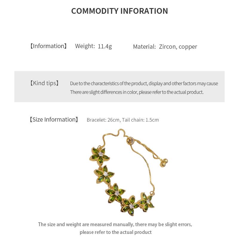 Korean Zircon Flower Drawstring Bracelet: Elegant Light Luxury Jewelry for Women