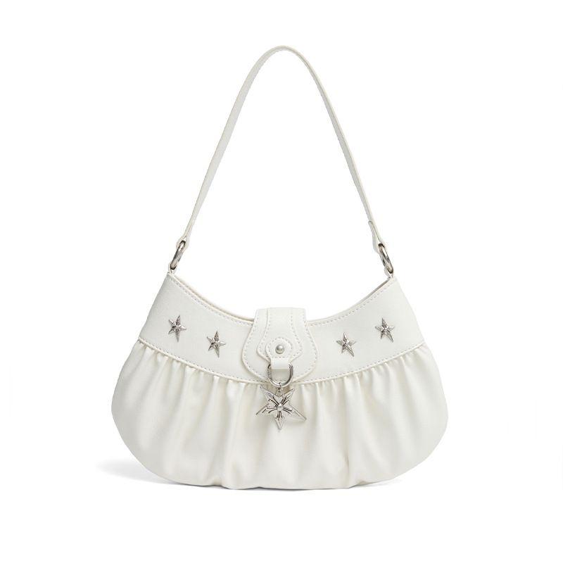 

Super Popular Niche Gyaru Bag Mint XINGX Underarm Bag Women 2025 Spring and Summer New Pleat Dumpling Bag Shoulder Original White