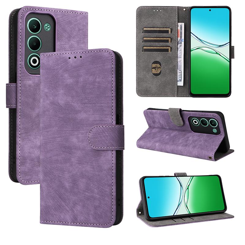 Flip Cover for OPPO A5 PU Leather Full-Body Protection With [RFID Blocking] Shockproof Durable Retro Phone Case