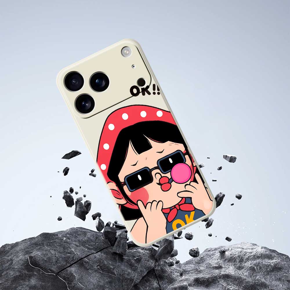 For iPhone 17 Pro Max Case Cute Kid Pattern Printing Straight Edge TPU Phone Back Cover