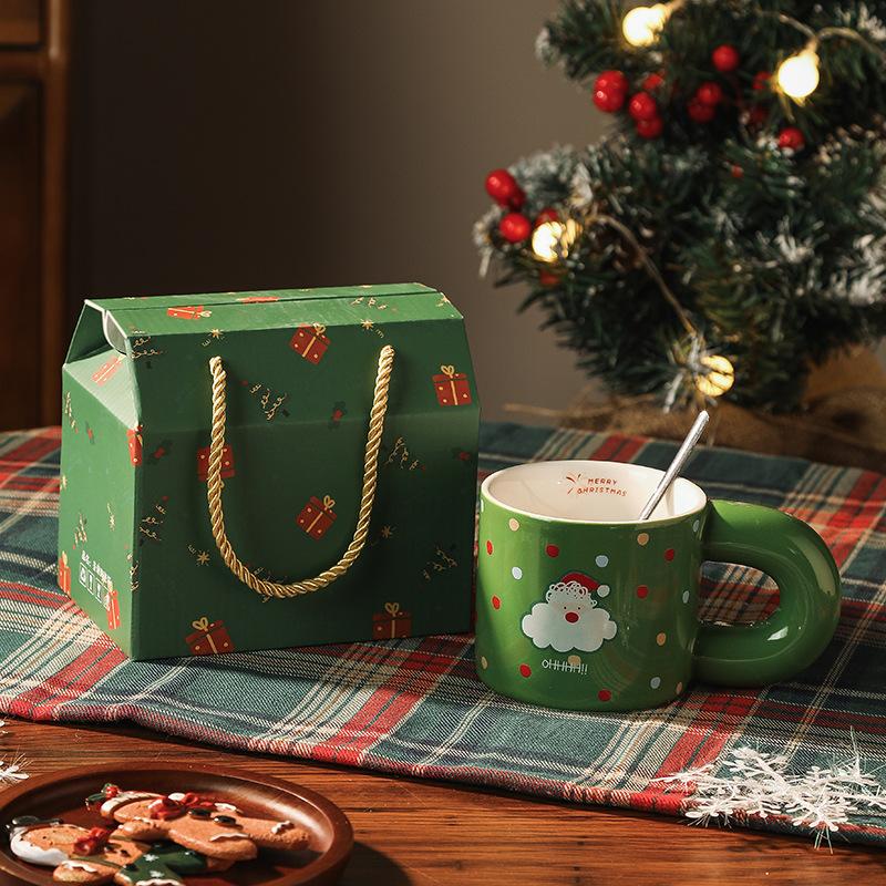 Christmas Ceramic Mug Gift Set High Value Creative Water Cup Coffee Cup Holiday Event Souvenir