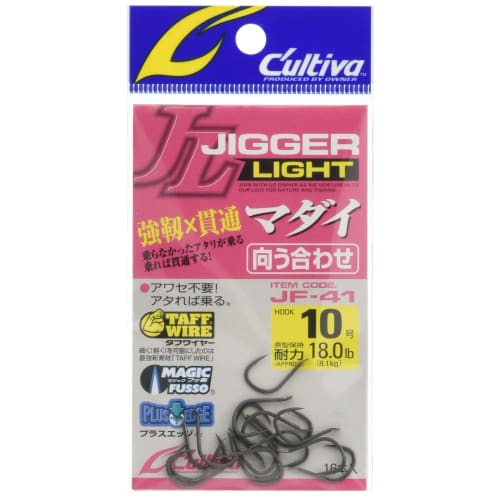 

OWNER Single Hook JF41 Jigger Light Red Sea Bream Face-to-Face No. 10 16574