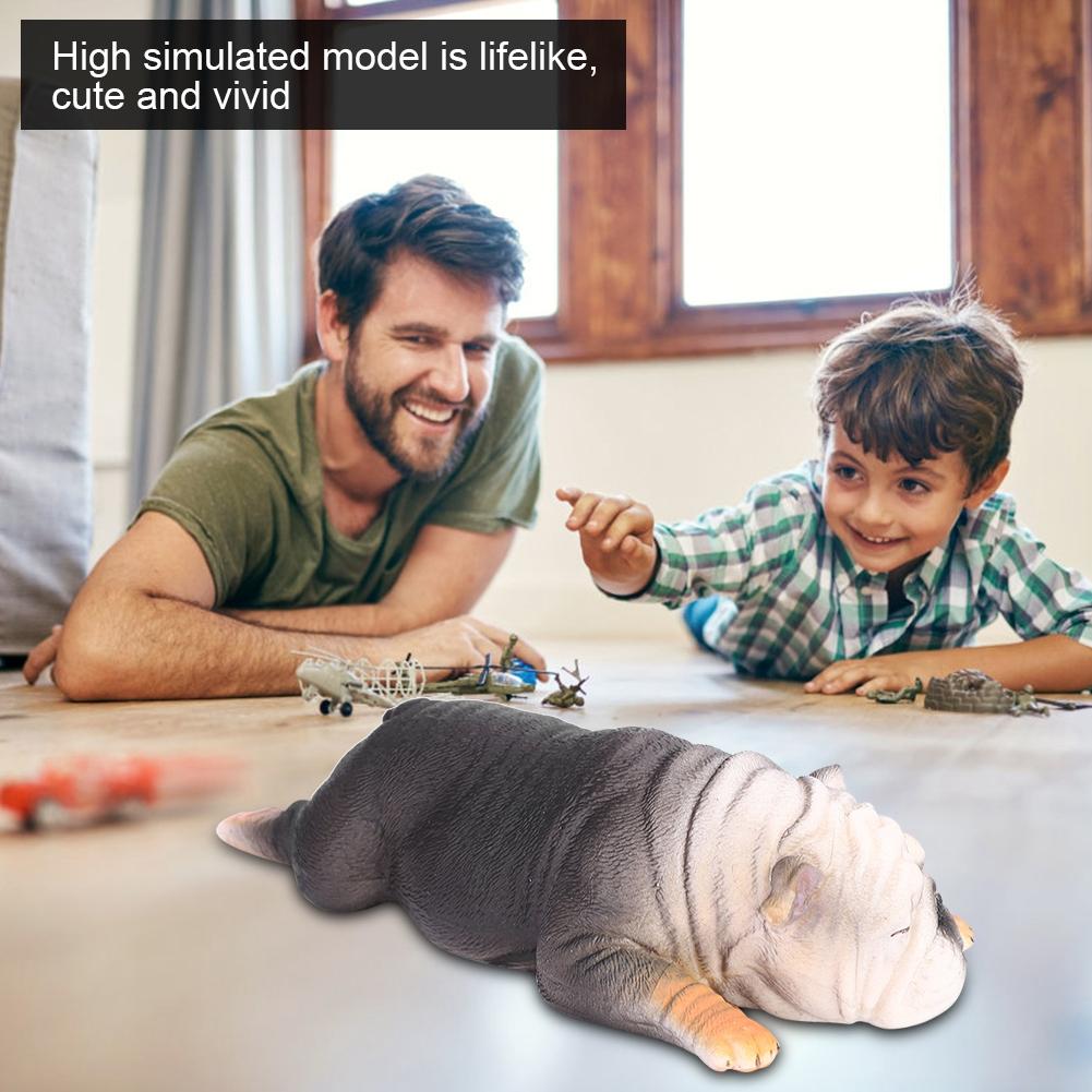 High Simulation English Lying Bulldog Model Sleepy Animal Toy for Children Gift (#873)
