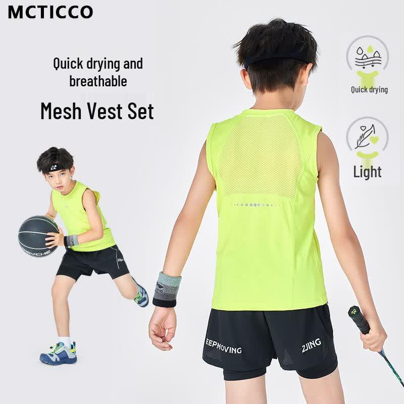 Yoyo One Kids Quick-Dry Sleeveless Sports Tank Top Set