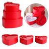 Red Gift Box Set of 3 Packaging Boxes Florist Hat Boxes Candy Boxes Flowers Boxes Heart Shaped
