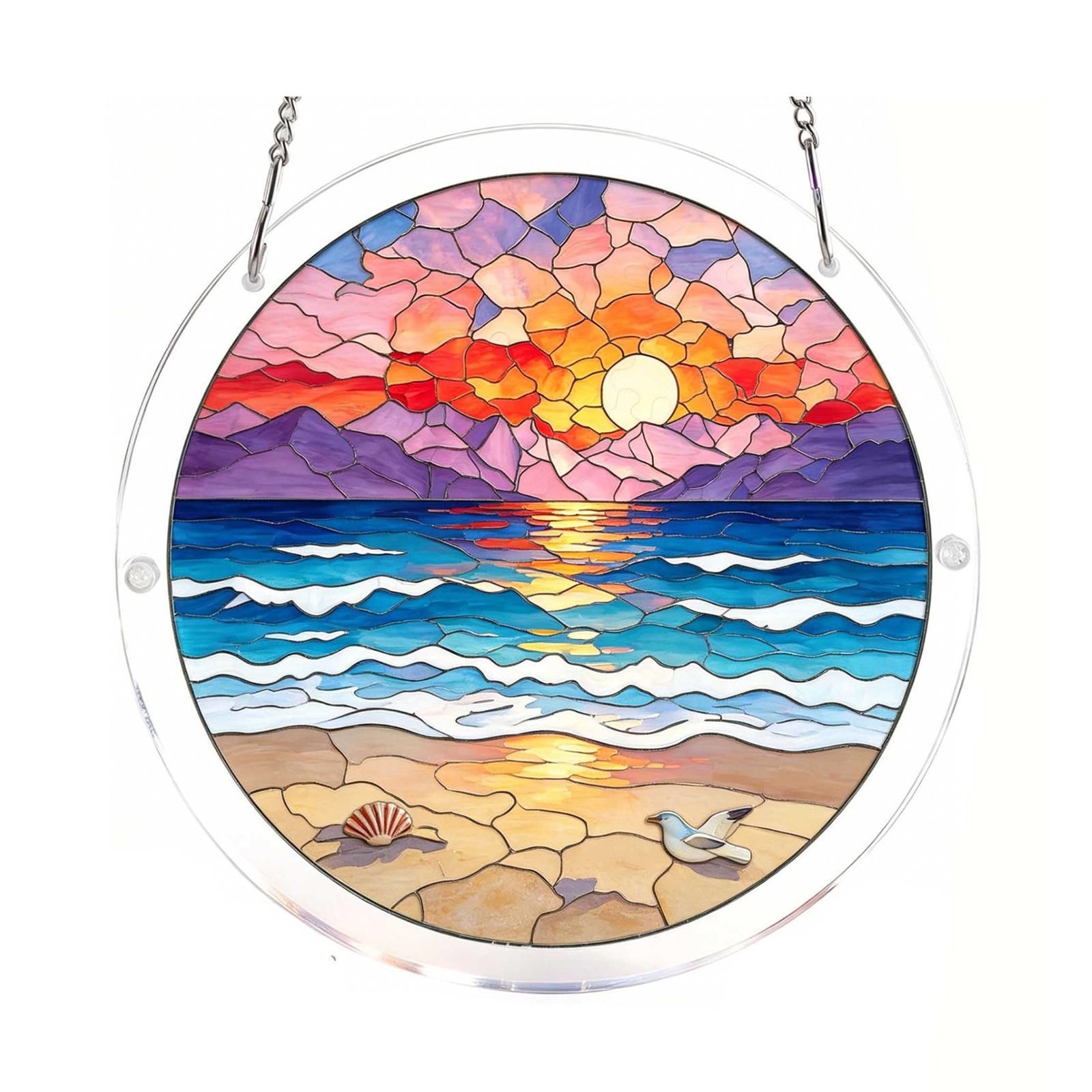 Window Sun Catchers Decorative Suncatchers Window Glass Round Wall Decor Home Garden Art Gift for Housewarming