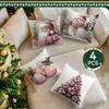 Pink Christmas Cushion Pillowcase Printed Polyester 45X45Cm Throw Pillowcover Decorative Sofa Cushion Pillowslip Home Decor