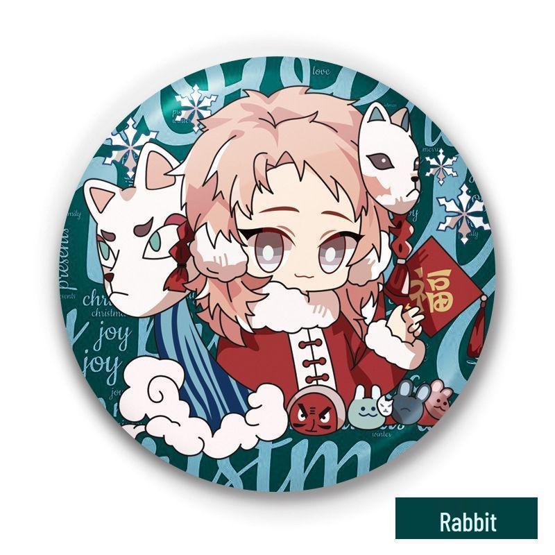 Demon Slayer Badges: Giyu Tomioka, Kyojuro Rengoku, Inosuke, Muichiro, Shinobu Kocho Anime Merchandise