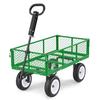 Carro de Jardín, 408,2 kg, Carro Utilitario de Acero de Alta Resistencia para Patio y Jardín con Ruedas de 10 Pulgadas, Taburete de Jardinería para Exteriores con Asa Ajustable, Desmontable