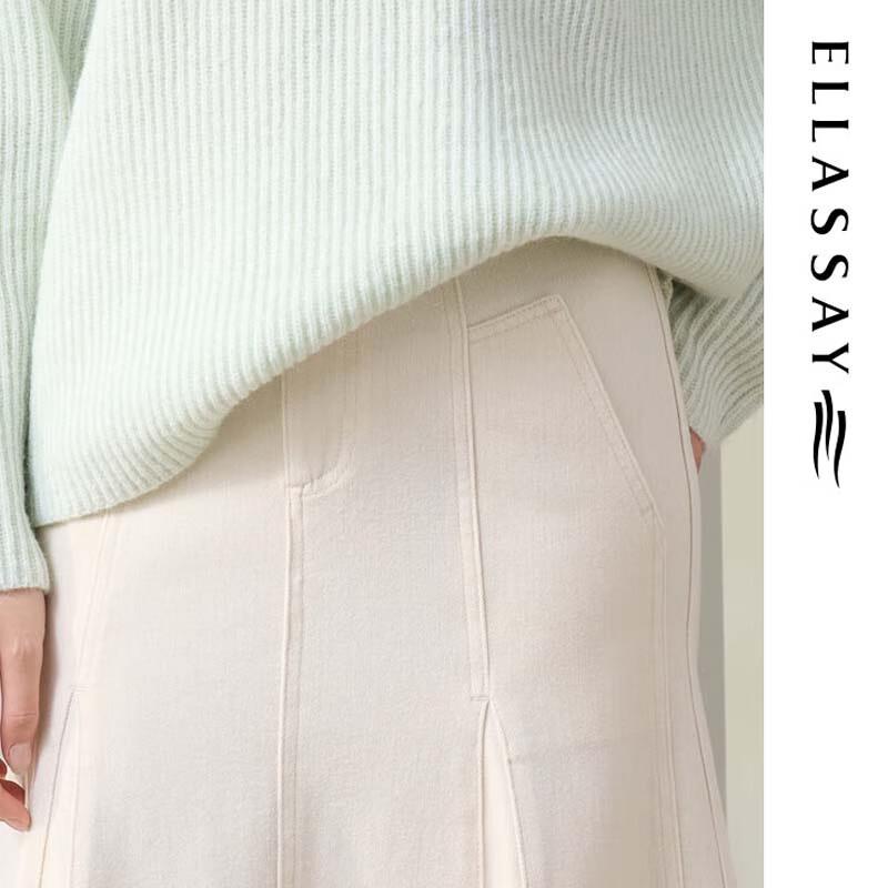 ELLASSAY Women's High-Waisted A-Line Midi Skirt