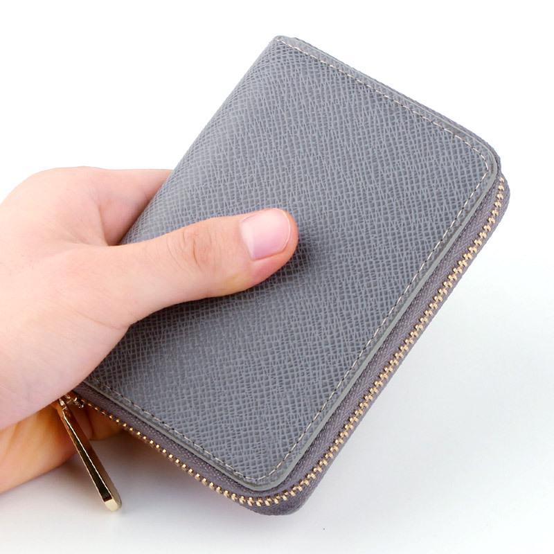 Japanisches Damen Crossgrain Kurzportemonnaie und Münzfach.