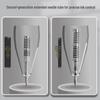 Deli Quick-Drying Press-Type 0.5mm ST Nib Student Pen: Transparent Barrel Black Ink.