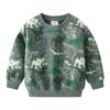 Volunboy Long Sleeve Sweatshirt Set with Dinosaur Cute Casual Outfit for Sports and Sizes Size Boys' Set, 2-Piece Print, Loungewear, 90-130cm
