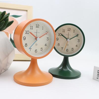 Nové Jednoduché Kulaté Kovové Stolní Hodiny Digitální Obývací Pokoj Pracovna Dekorace Stojací Tiché Budíky Moderní Jednoduché