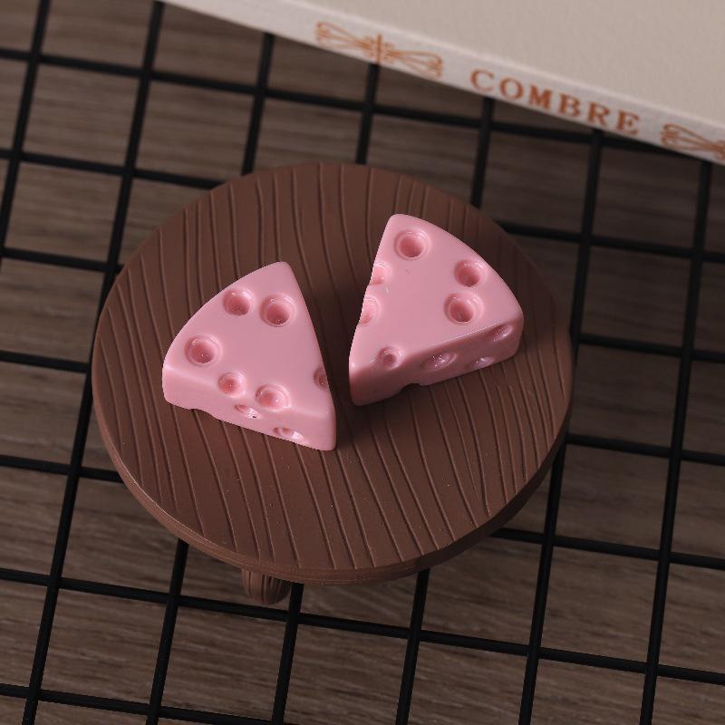 DIY Miniature Cheese Knife & Fork Set with Plate Figurine Keychain Resin Jewelry