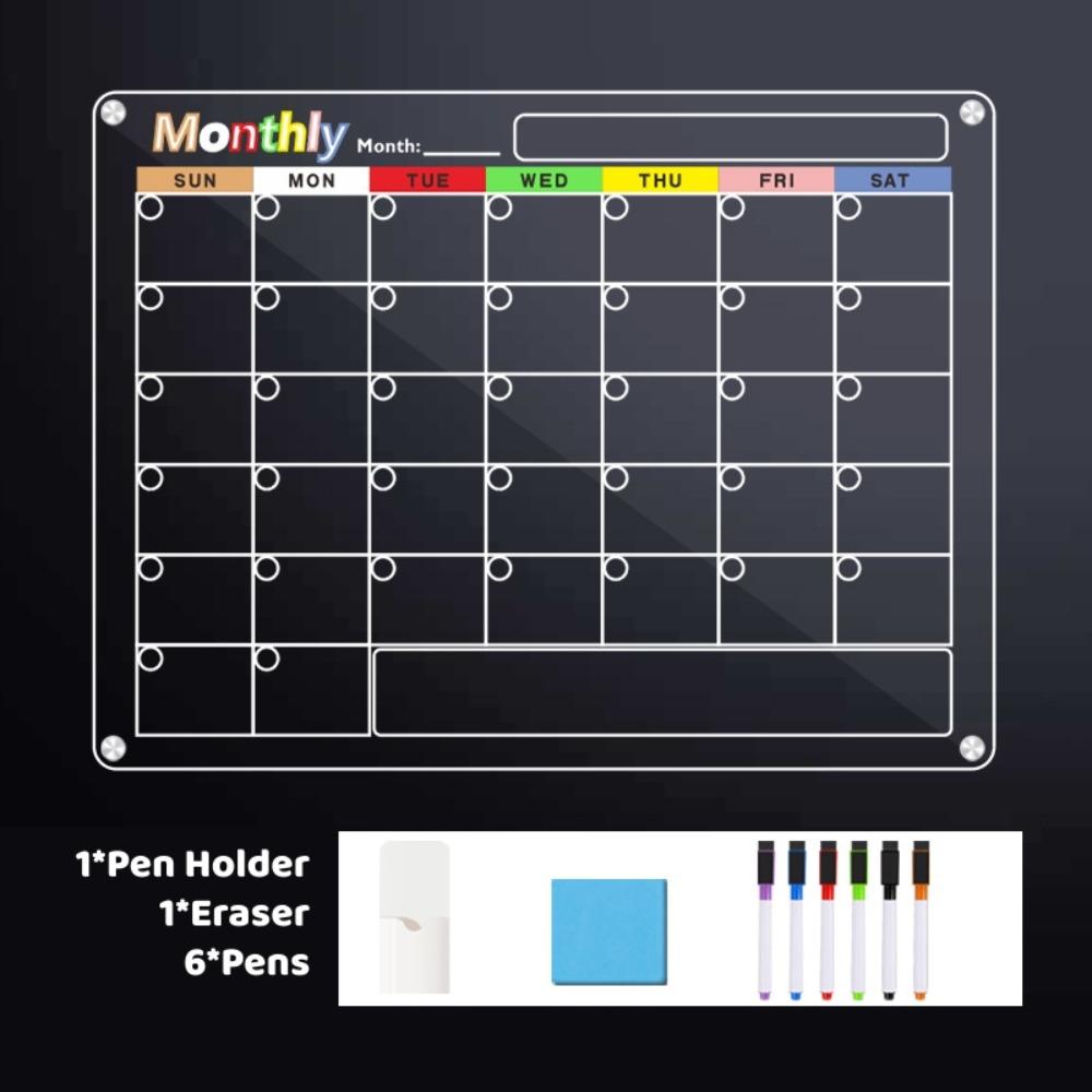 Message Note Monthly Weekly Planner Reusable Rewritable Fridge Clear Board  Office