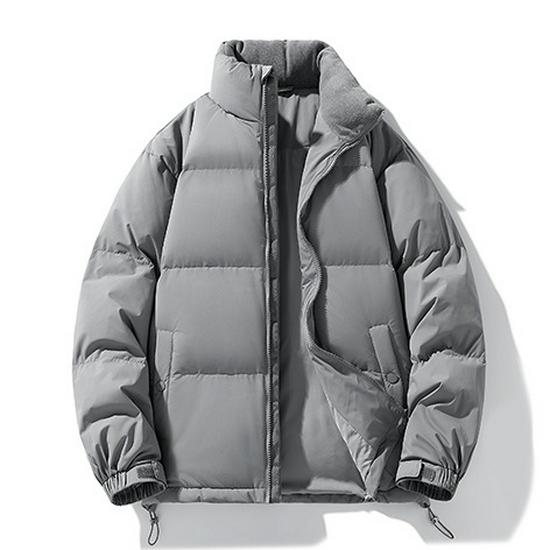 Men's Winter Stand Collar Down Jacket - 90% Down, Thickened, Warm, Trendy Design for Couples