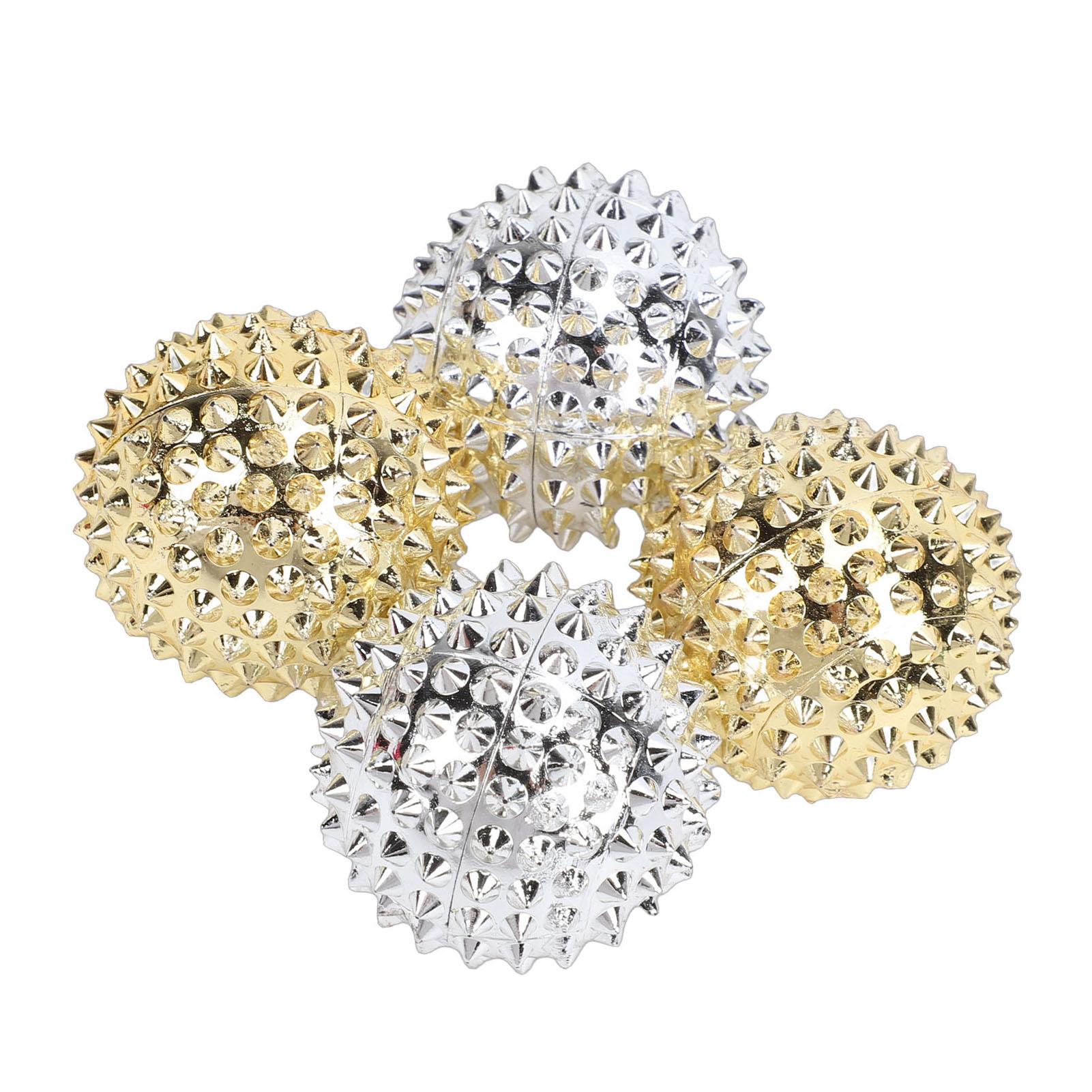 Magnetic Hand Massage   Manual Spiky Acupuncture  s for Adults Kids Silver Gold 32mm Diameter