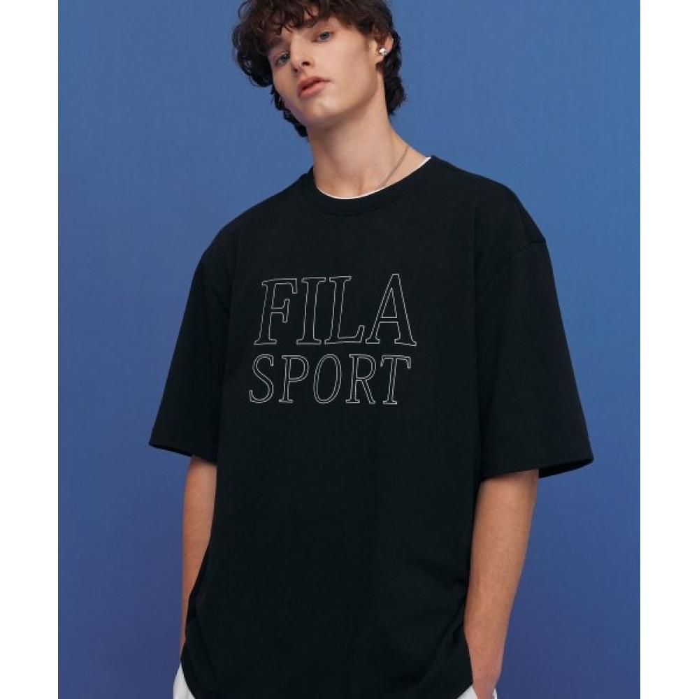 

Футболка с коротким рукавом и большим логотипом FILA Sports Serif FE2RSD5115XBLK