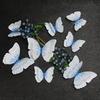 New Style 12Pcs Double Layer 3D Butterfly Wall Stickers Home Room Decor Butterflies For Wedding Decoration Magnet Fridge Decals