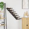 Wall Mounted Wine Rack for 7 Bottles Black Metal