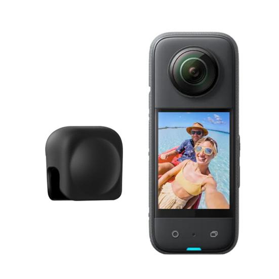 Silikonový ochranný kryt objektivu fotoaparátu Nárazuvzdorný Odolný proti poškrábání Snadná instalace Ochranný kryt objektivu Ochranné pouzdro pro Insta360 X4